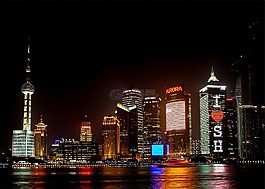 上海,中國,天際線