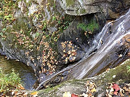 瀑布,秋季景觀(guān),巖