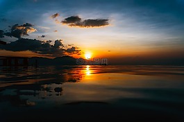 日落,黃昏,天空