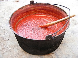 紅色,醬,湯