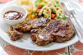 牛排,牛肉,板