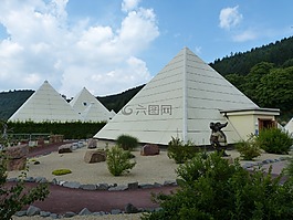 金字塔,云,三角形
