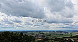 云,全景,查看