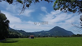 景觀,山,草地