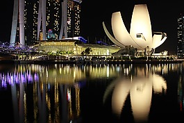 新加坡,夜,瑪麗娜