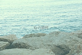 巖,巨礫,海洋