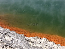 湖,香檳,火山