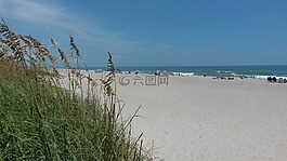 天空,海灘,沙