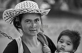 母親,帽子,婦女