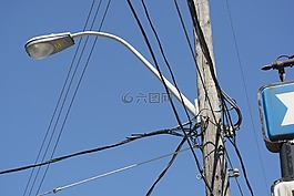 街,光,電纜