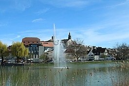 böblingen的,城市,湖