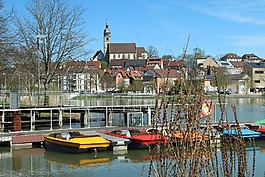 böblingen的,城市,湖