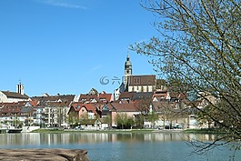 böblingen的,城市,湖