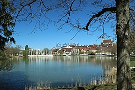 böblingen的,城市,湖