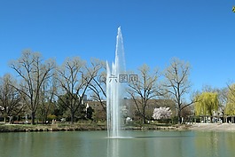 böblingen的,城市,湖
