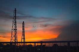 日落,冲绳,景观