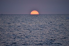 日落,海,亞洲