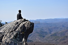 天空,山,自然