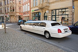 豪華轎車,汽車,白
