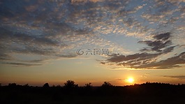天空,云,西