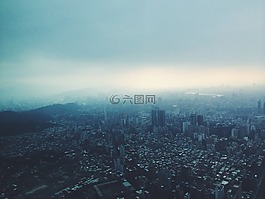 城市,空氣,查看