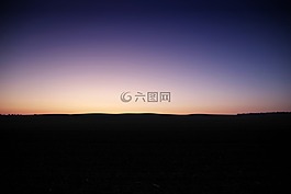 黎明,日出,地平線