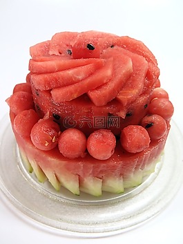 西瓜,蛋糕,夏季