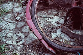 自行車,破碎,路