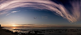 黎明,云,天空