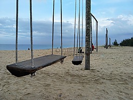 海灘,沙,海