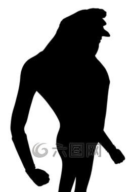 剪影,男子,鄉里
