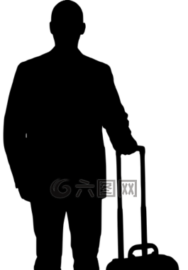 側(cè)影,男子,袋