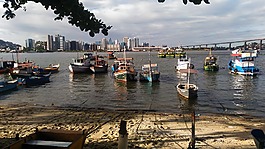 海滩,小船,捕鱼
