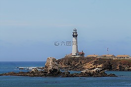 燈塔,海濱,加利福尼亞州