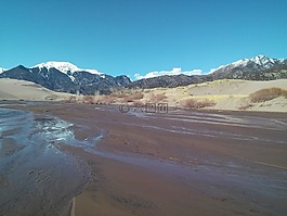 沙漠,沙,河