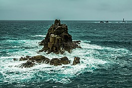 海洋,巖,波