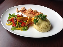 牛排,烤架,食品