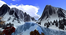 雪,山,水
