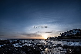 日落,沙灘炒作,米哈斯科斯塔