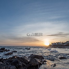 日落,沙灘炒作,米哈斯科斯塔