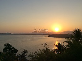 日落,普吉島,泰國
