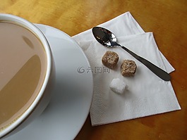 咖啡,糖,杯