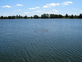 湖,視圖,波蘭