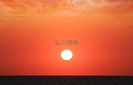 海洋,紅色,海