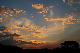 日落,天空,粉红色