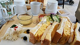 早餐,三明治,食品