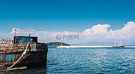 科孚島,海,船舶