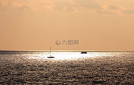 船,釣魚,海
