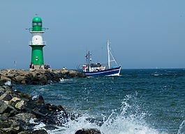 燈塔,warnemünde,波羅的海