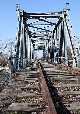 橋,導(dǎo)軌,火車